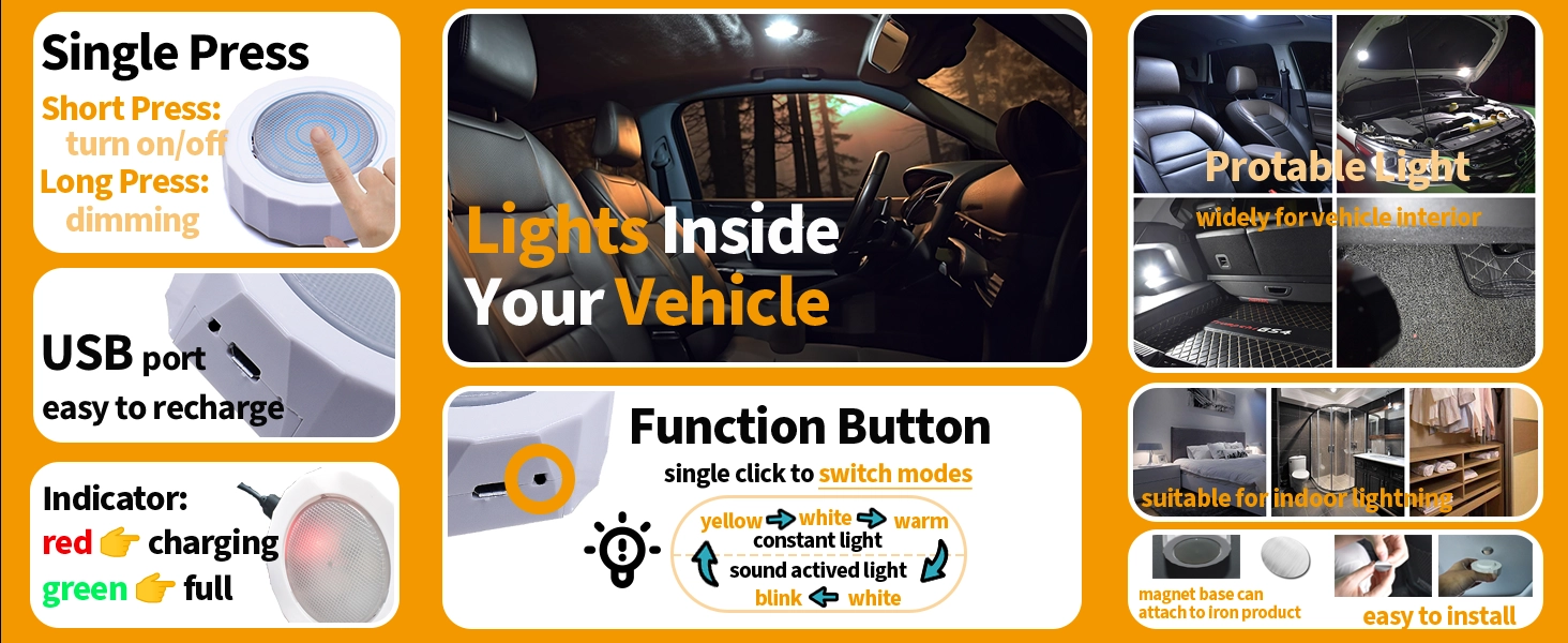 portable car light, reading light